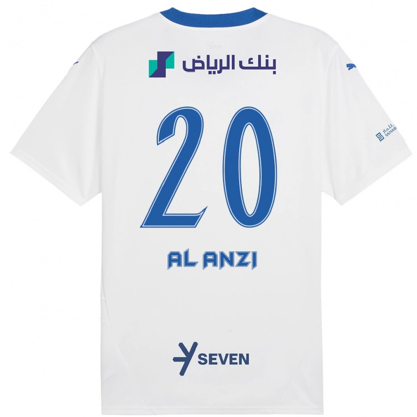 Danxen Men Areej Al-Anzi #20 White Blue Away Jersey 2024/25 T-Shirt
