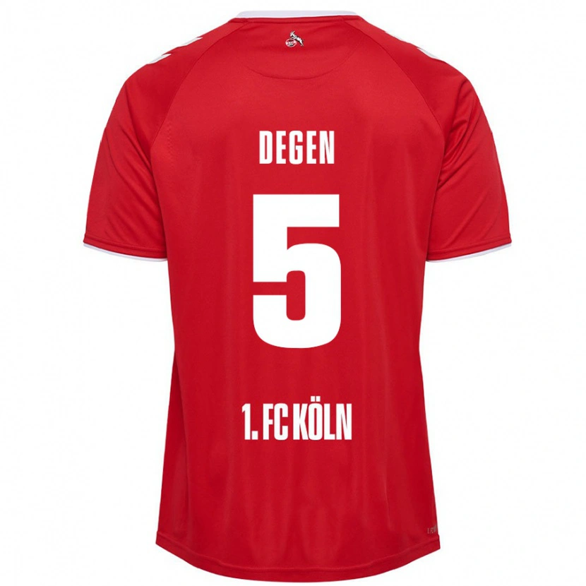 Danxen Men Celina Degen #5 Red White Away Jersey 2024/25 T-Shirt