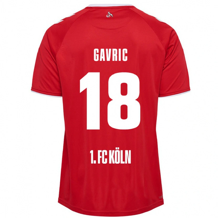 Danxen Men Andrea Gavrić #18 Red White Away Jersey 2024/25 T-Shirt