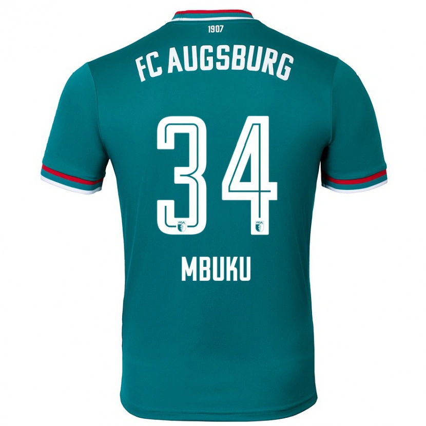 Danxen Men Nathanaël Mbuku #34 Dark Green Away Jersey 2024/25 T-Shirt