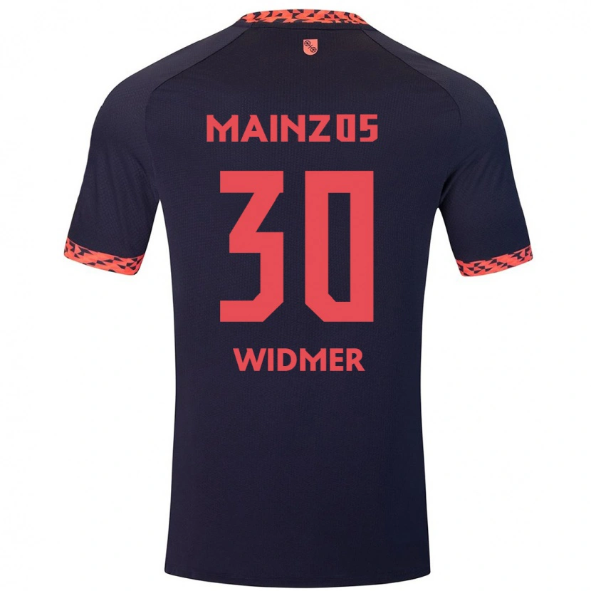 Danxen Men Silvan Widmer #30 Blue Coral Red Away Jersey 2024/25 T-Shirt