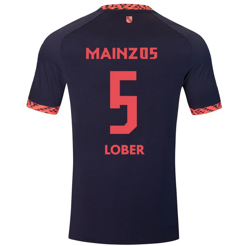 Danxen Men Jana Löber #5 Blue Coral Red Away Jersey 2024/25 T-Shirt
