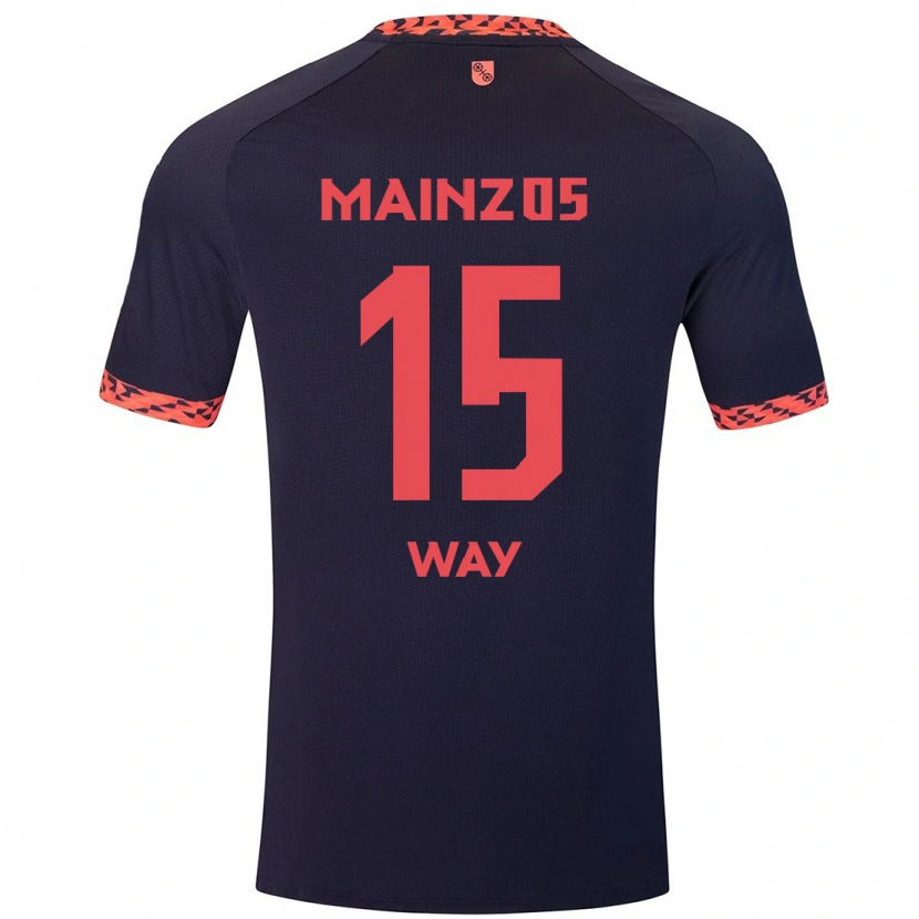 Danxen Men Cecilia Way #15 Blue Coral Red Away Jersey 2024/25 T-Shirt