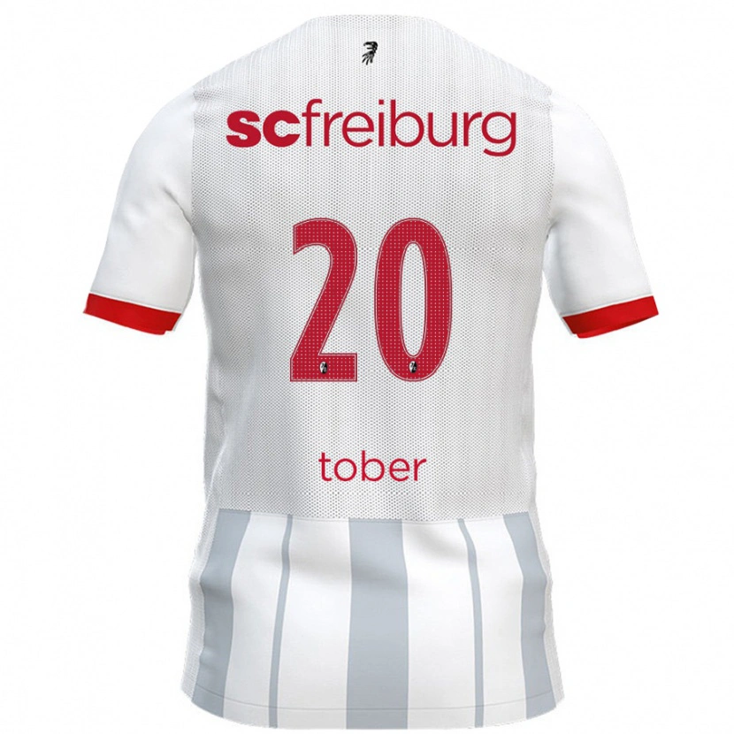 Danxen Men Louis Tober #20 White Grey Away Jersey 2024/25 T-Shirt