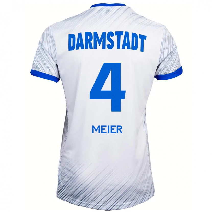 Danxen Men Mark Meier #4 White Blue Away Jersey 2024/25 T-Shirt