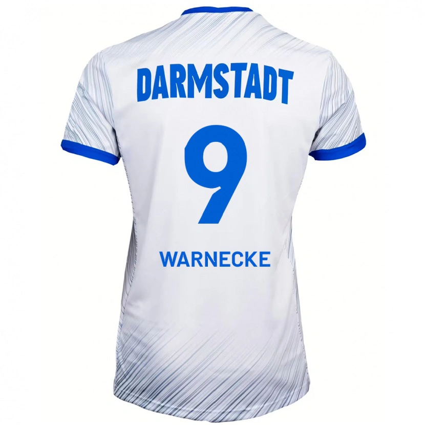 Danxen Men Ben Warnecke #9 White Blue Away Jersey 2024/25 T-Shirt