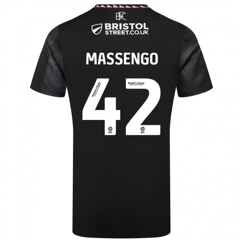 Danxen Men Han-Noah Massengo #42 Black Away Jersey 2024/25 T-Shirt