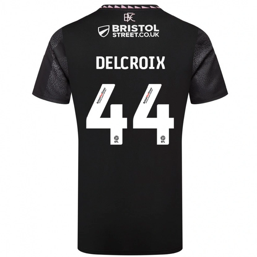 Danxen Men Hannes Delcroix #44 Black Away Jersey 2024/25 T-Shirt