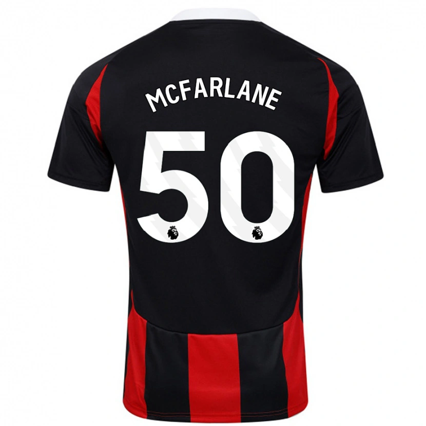 Danxen Men Callum Mcfarlane #50 Black Red Away Jersey 2024/25 T-Shirt