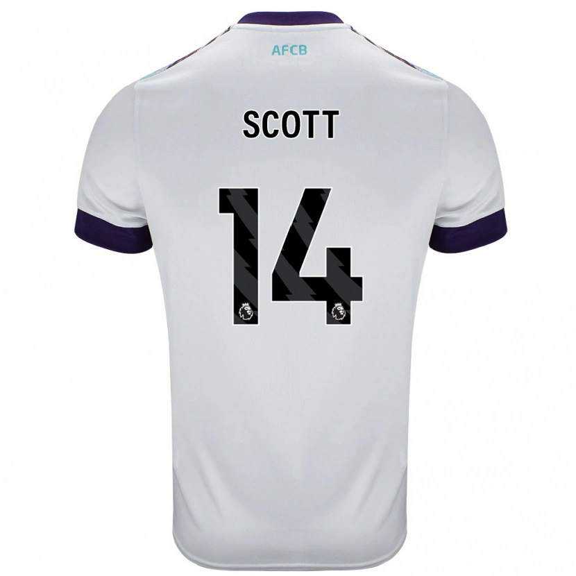 Danxen Men Alex Scott #14 White Green Purple Away Jersey 2024/25 T-Shirt