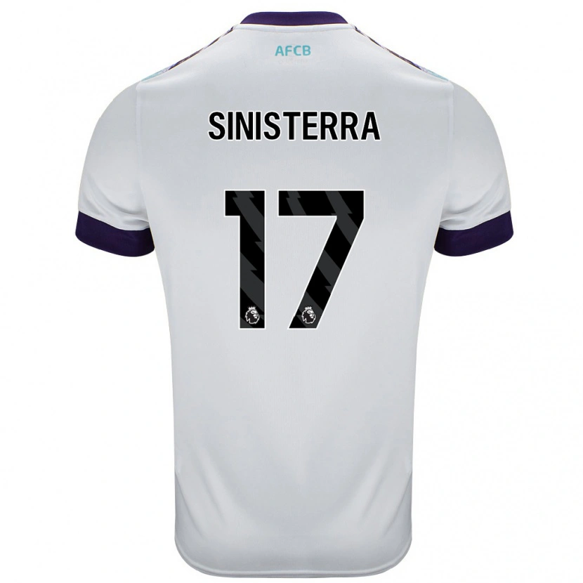 Danxen Men Luis Sinisterra #17 White Green Purple Away Jersey 2024/25 T-Shirt