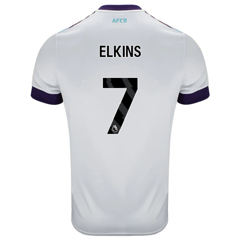 Danxen Men Elle Elkins #7 White Green Purple Away Jersey 2024/25 T-Shirt