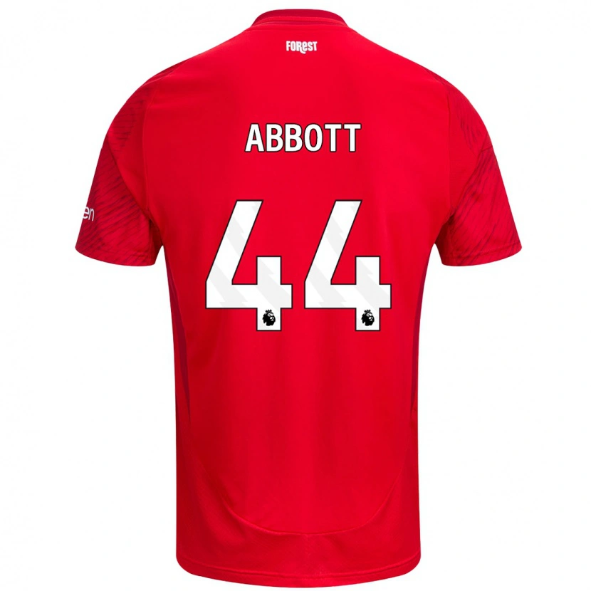 Danxen Women Zach Abbott #44 Red White Home Jersey 2024/25 T-Shirt