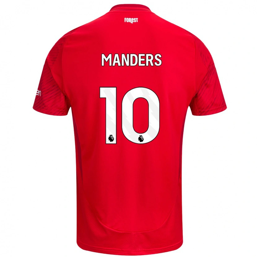 Danxen Women Holly Manders #10 Red White Home Jersey 2024/25 T-Shirt