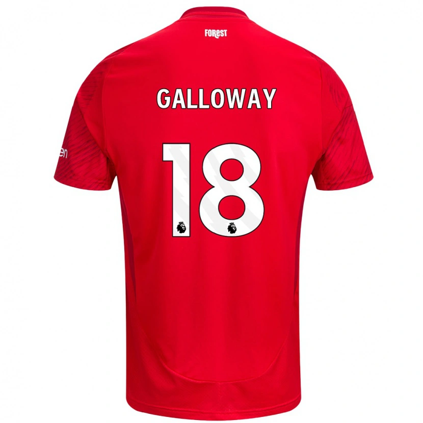 Danxen Women Bridget Galloway #18 Red White Home Jersey 2024/25 T-Shirt