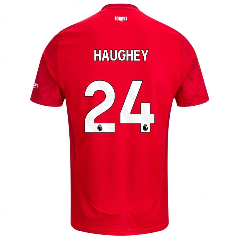 Danxen Women Ella Haughey #24 Red White Home Jersey 2024/25 T-Shirt