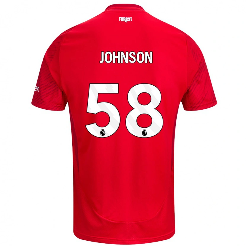 Danxen Women Pharrell Johnson #58 Red White Home Jersey 2024/25 T-Shirt