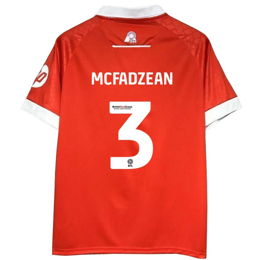 Danxen Women Callum Mcfadzean #3 Red White Home Jersey 2024/25 T-Shirt