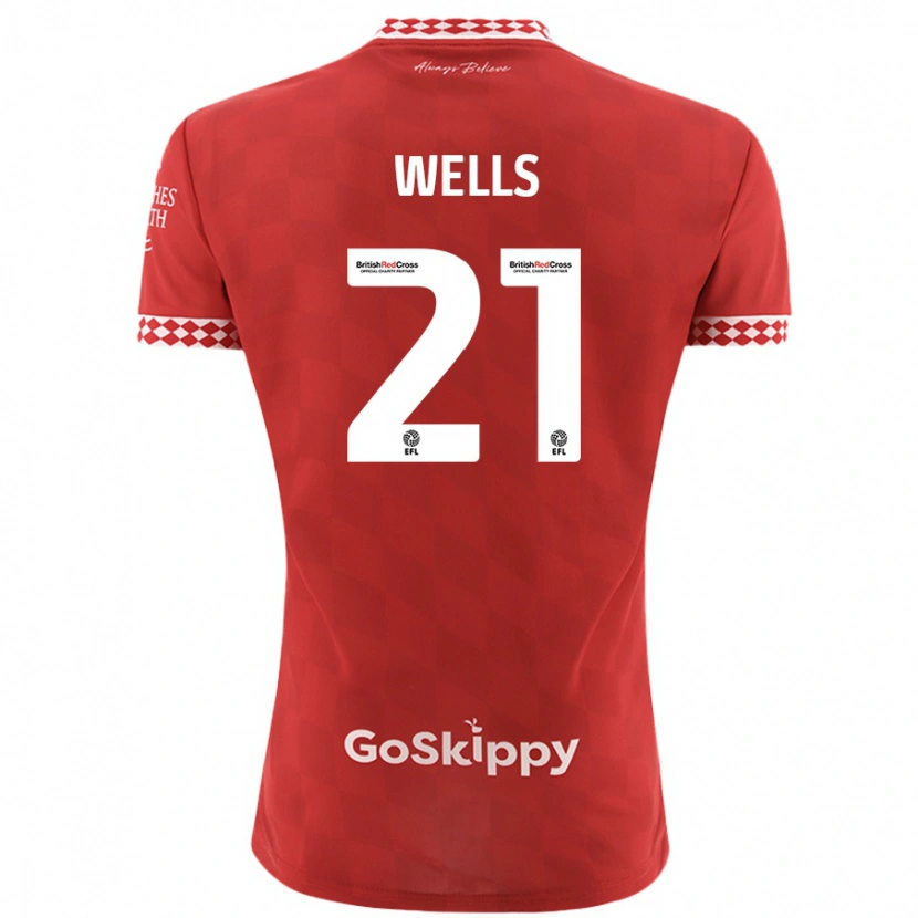 Danxen Women Nahki Wells #21 Red Home Jersey 2024/25 T-Shirt