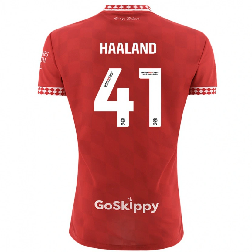 Danxen Women Benedicte Haaland #41 Red Home Jersey 2024/25 T-Shirt