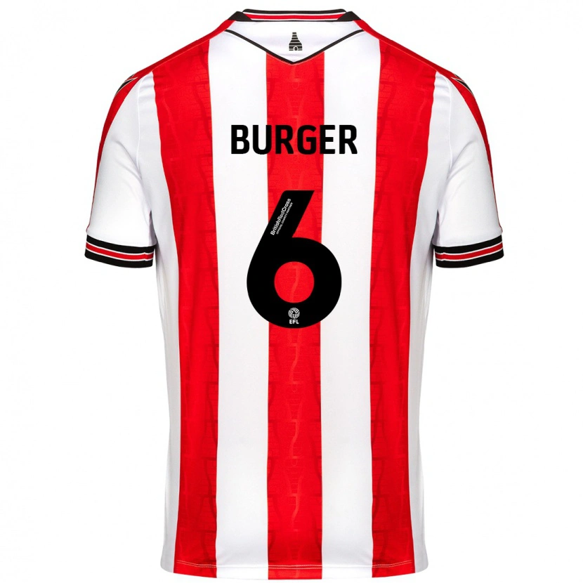 Danxen Women Wouter Burger #6 Red White Home Jersey 2024/25 T-Shirt