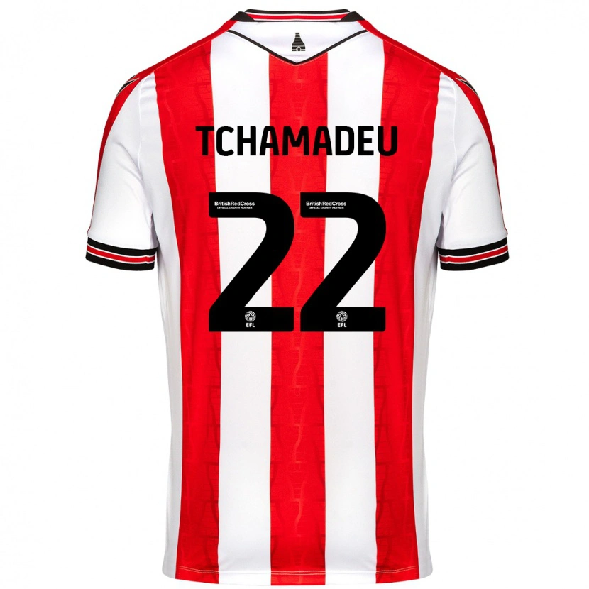 Danxen Women Junior Tchamadeu #22 Red White Home Jersey 2024/25 T-Shirt