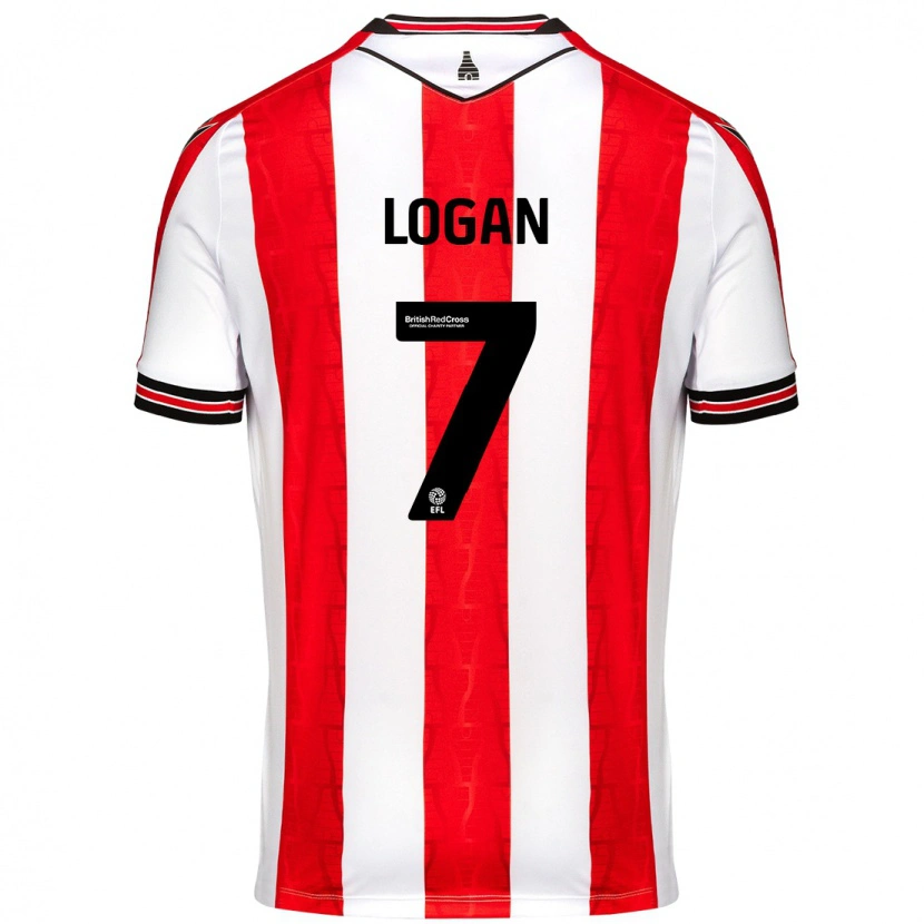 Danxen Women Heidi Logan #7 Red White Home Jersey 2024/25 T-Shirt