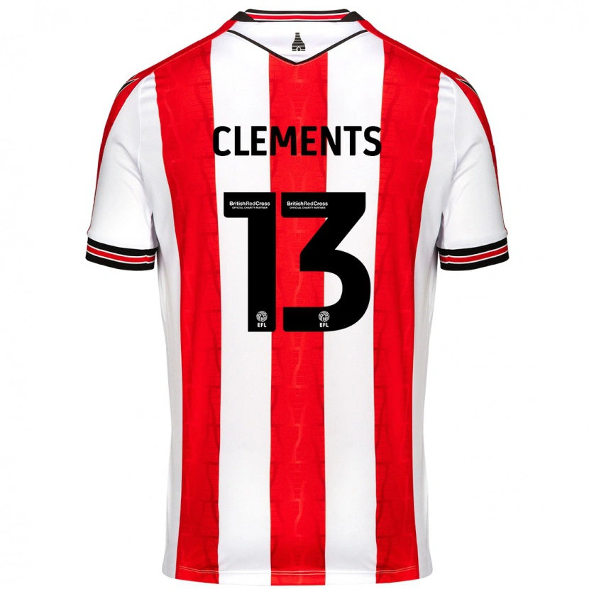 Danxen Women Daisy Clements #13 Red White Home Jersey 2024/25 T-Shirt