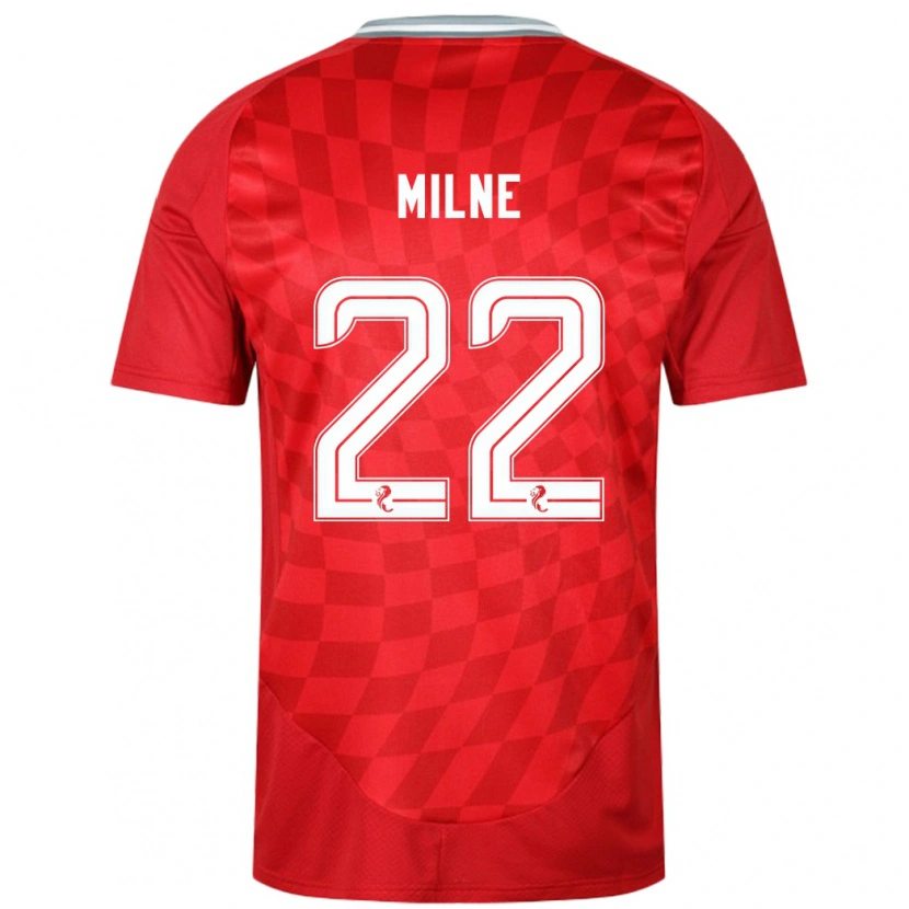 Danxen Women Jack Milne #22 Red Home Jersey 2024/25 T-Shirt