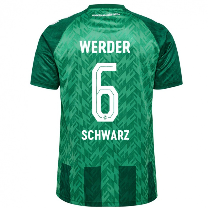 Danxen Women Ricardo-Felipe Schwarz #6 Green Home Jersey 2024/25 T-Shirt