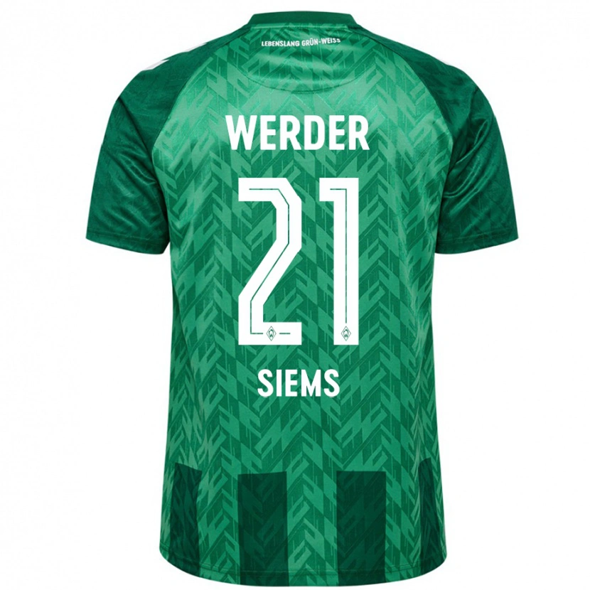 Danxen Women Caroline Siems #21 Green Home Jersey 2024/25 T-Shirt