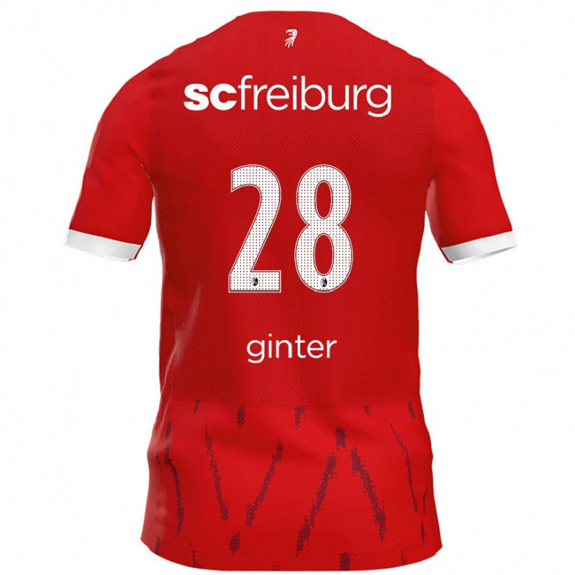 Danxen Women Matthias Ginter #28 Red Home Jersey 2024/25 T-Shirt
