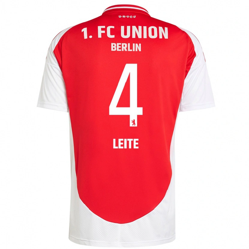 Danxen Women Diogo Leite #4 Red White Home Jersey 2024/25 T-Shirt