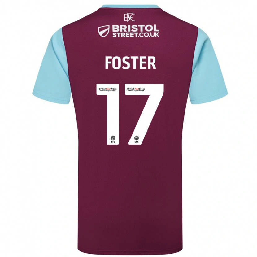 Danxen Women Lyle Foster #17 Burgundy Sky Blue Home Jersey 2024/25 T-Shirt