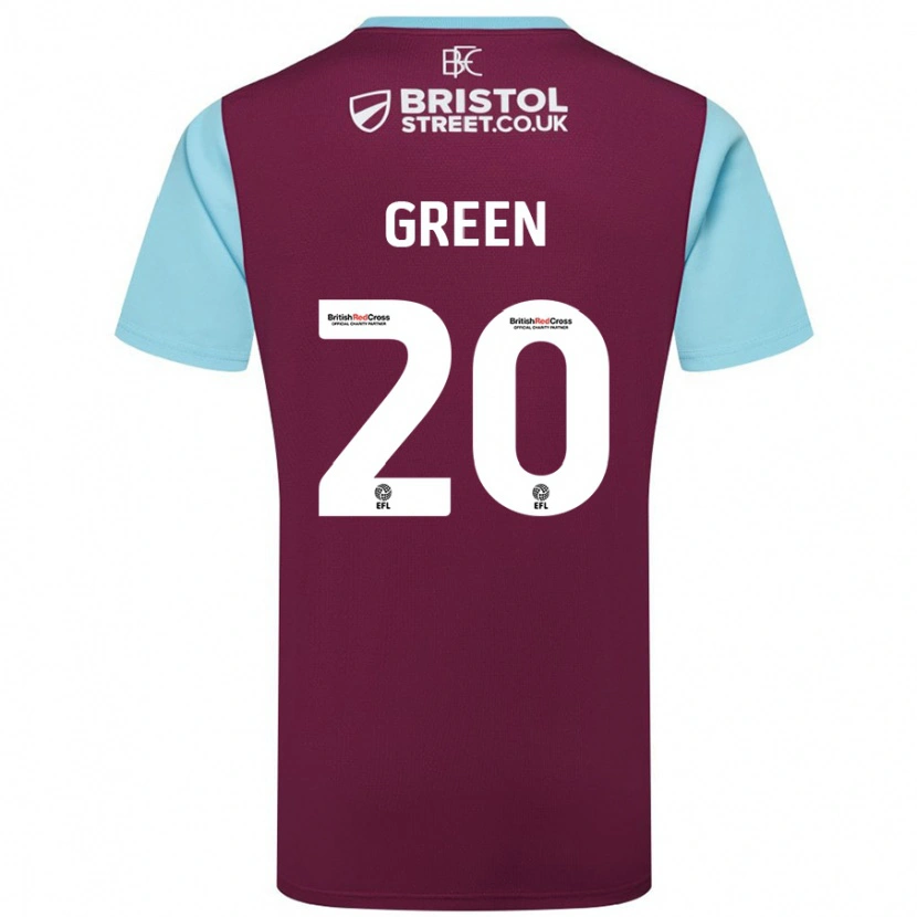 Danxen Women Etienne Green #20 Burgundy Sky Blue Home Jersey 2024/25 T-Shirt