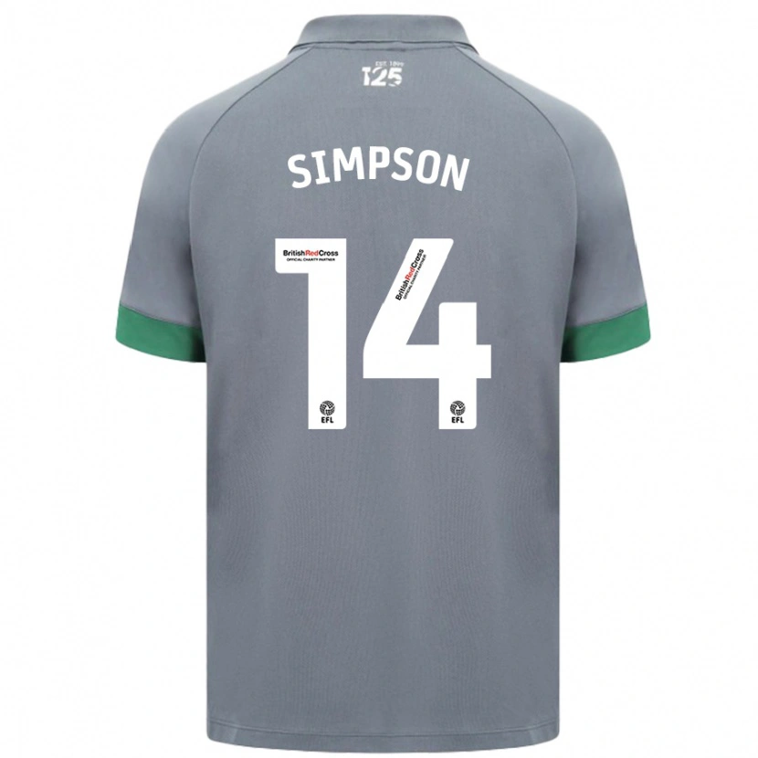 Danxen Women Jasmine Simpson #14 Dark Gray Away Jersey 2024/25 T-Shirt