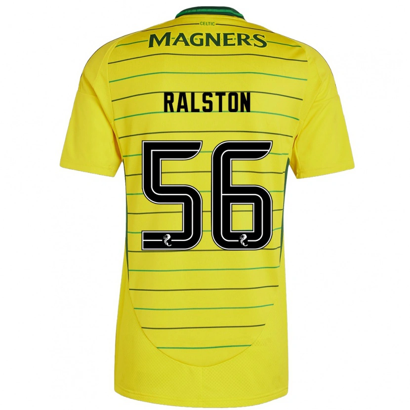 Danxen Women Anthony Ralston #56 Yellow Away Jersey 2024/25 T-Shirt