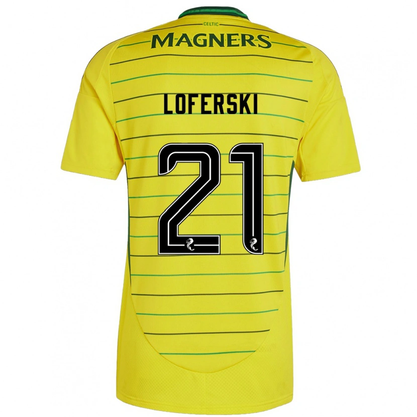 Danxen Women Kit Loferski #21 Yellow Away Jersey 2024/25 T-Shirt