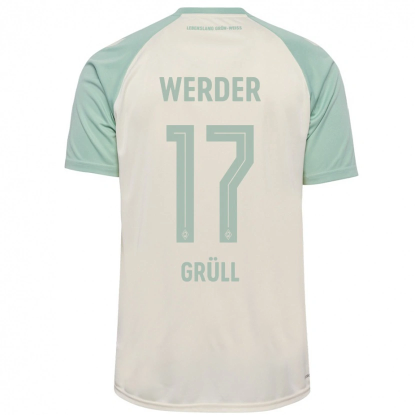 Danxen Women Marco Grüll #17 Off-White Light Green Away Jersey 2024/25 T-Shirt
