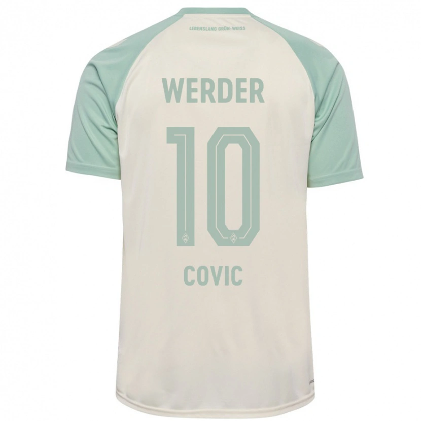 Danxen Women Patrice Covic #10 Off-White Light Green Away Jersey 2024/25 T-Shirt