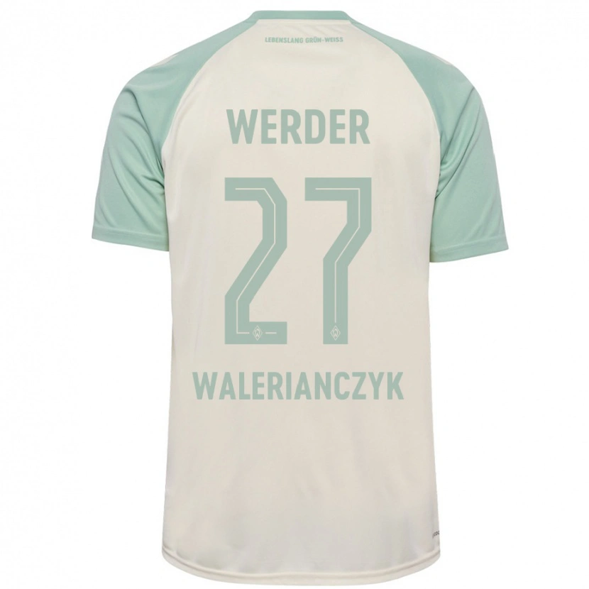 Danxen Women Dennis Walerianczyk #27 Off-White Light Green Away Jersey 2024/25 T-Shirt