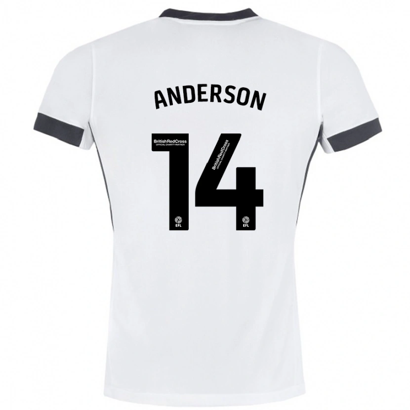 Danxen Women Keshi Anderson #14 White Black Away Jersey 2024/25 T-Shirt