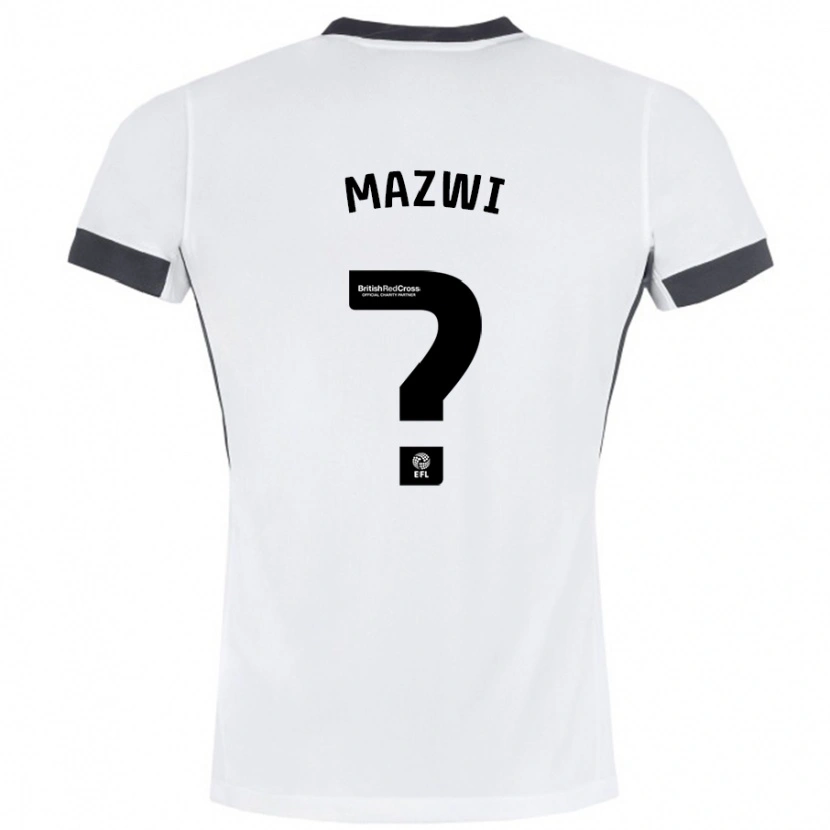 Danxen Women Menzi Mazwi #0 White Black Away Jersey 2024/25 T-Shirt