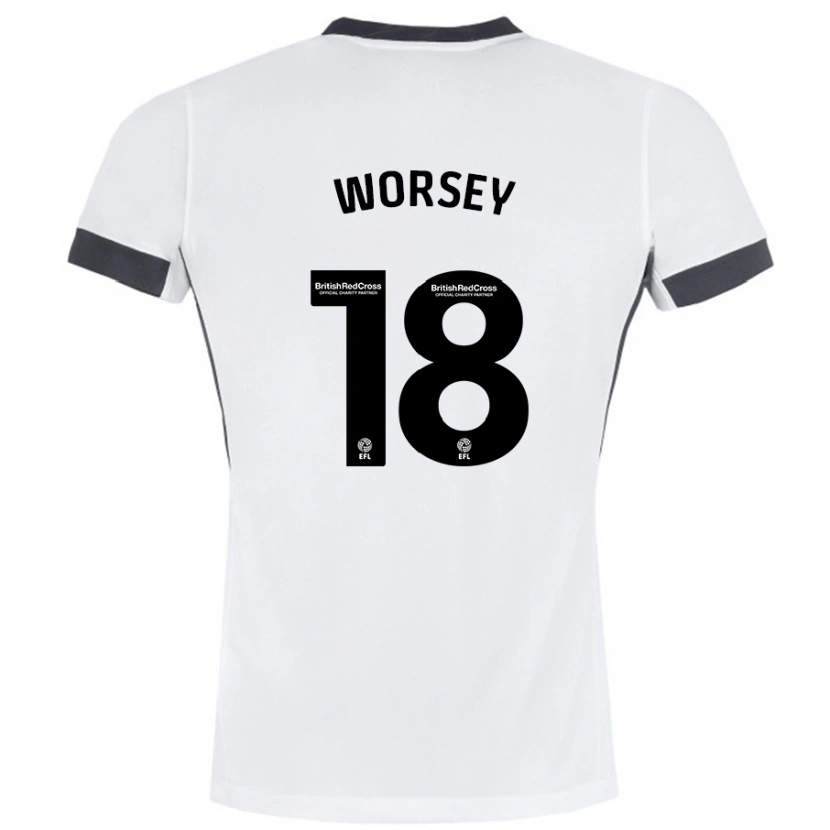 Danxen Women Louanne Worsey #18 White Black Away Jersey 2024/25 T-Shirt