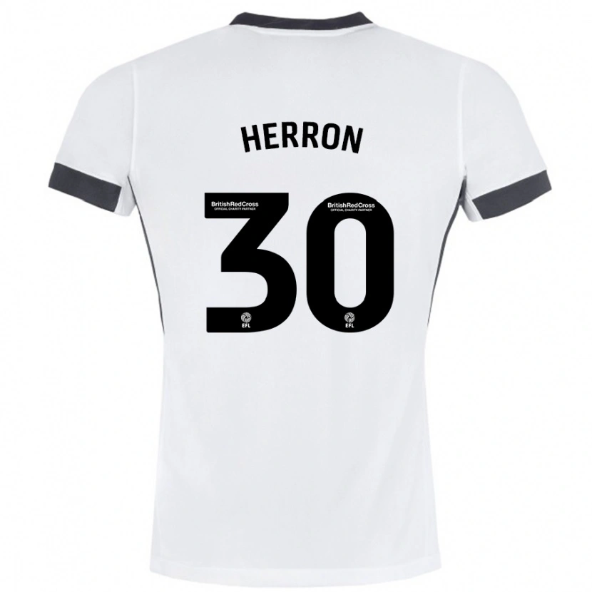 Danxen Women Neve Herron #30 White Black Away Jersey 2024/25 T-Shirt