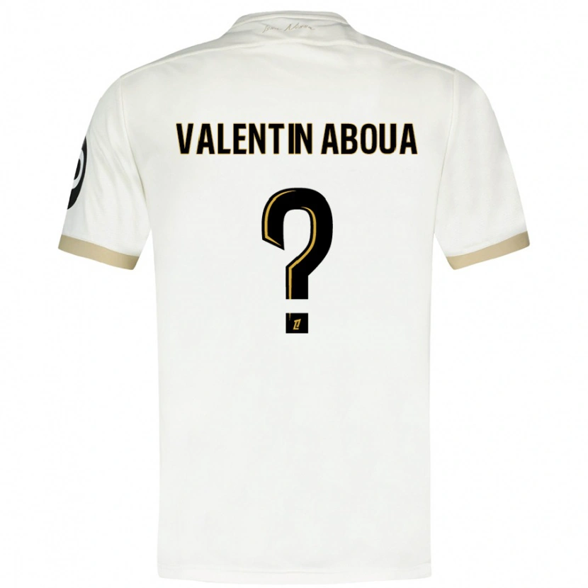 Danxen Women Louis Valentin Aboua #0 White Gold Away Jersey 2024/25 T-Shirt