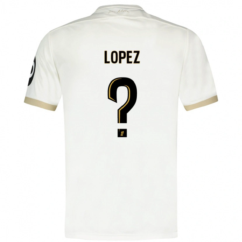 Danxen Women Kylian Lopez #0 White Gold Away Jersey 2024/25 T-Shirt