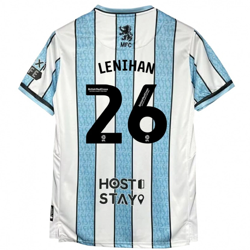 Danxen Women Darragh Lenihan #26 White Blue Away Jersey 2024/25 T-Shirt