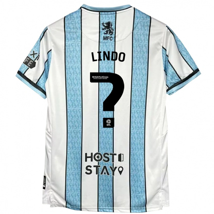 Danxen Women Afonso Lindo #0 White Blue Away Jersey 2024/25 T-Shirt