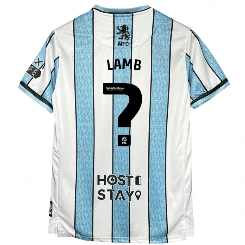 Danxen Women Oliver Lamb #0 White Blue Away Jersey 2024/25 T-Shirt